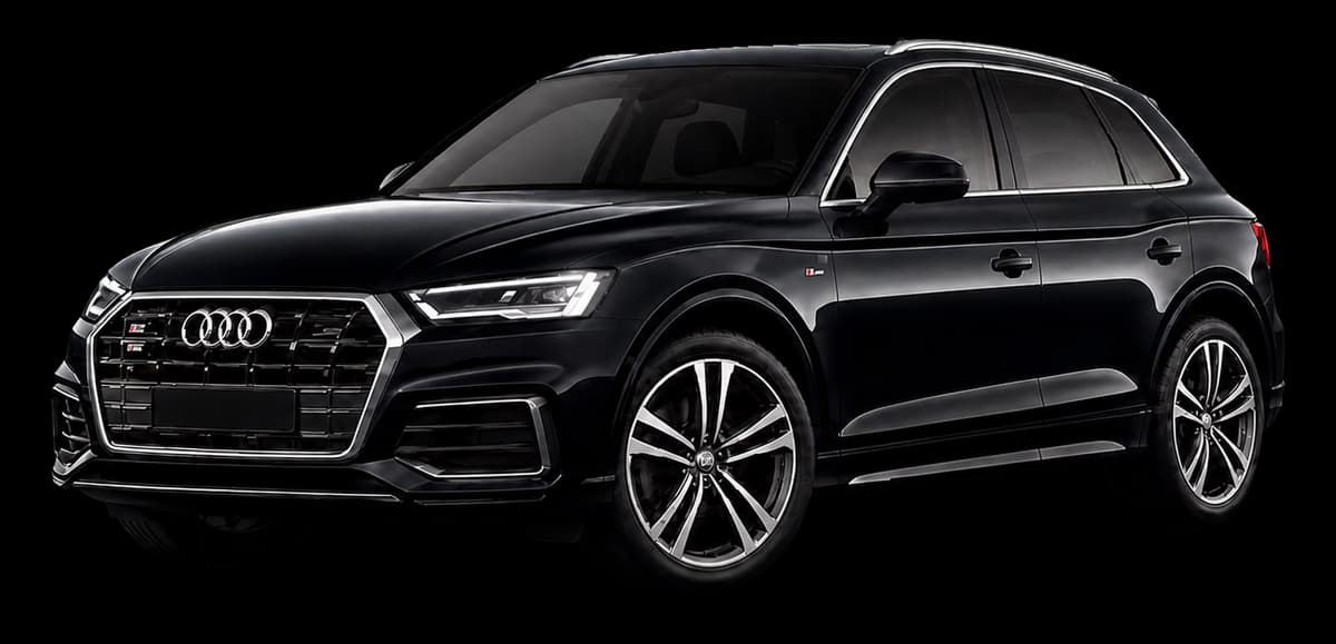 SUV preto representando a experiência de inteligência veicular VÆLON.